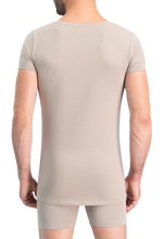 Load image into Gallery viewer, NOSHIRT nature - deep V - invisible khaki - achterkant