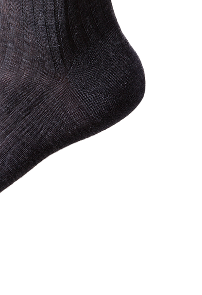 NOSOCKS long wool - donkergrijs - hiel