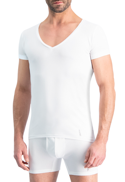 NOSHIRT nature - deep V - wit