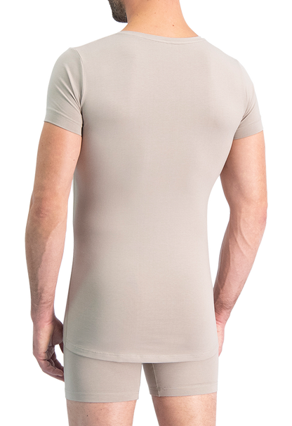 NOSHIRT original - regular V - invisible khaki - achterkant